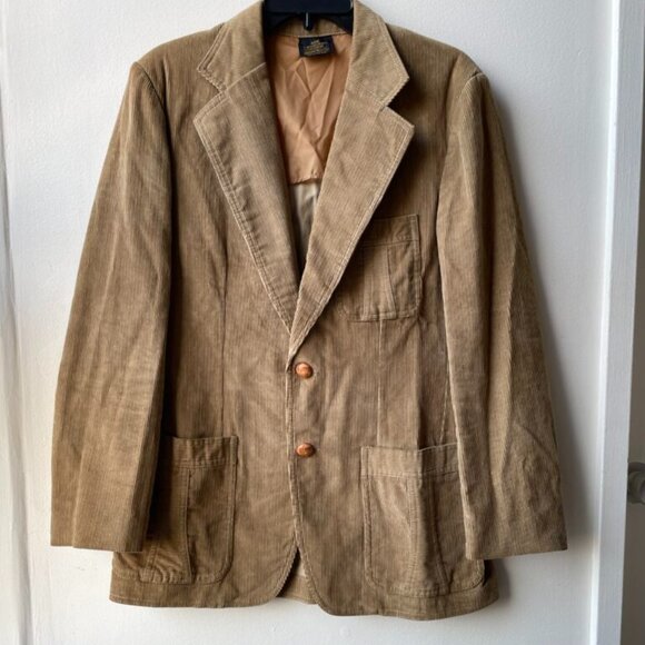 Beige Corduroy Blazer / Veston en corduroy beige - Picture 1 of 5